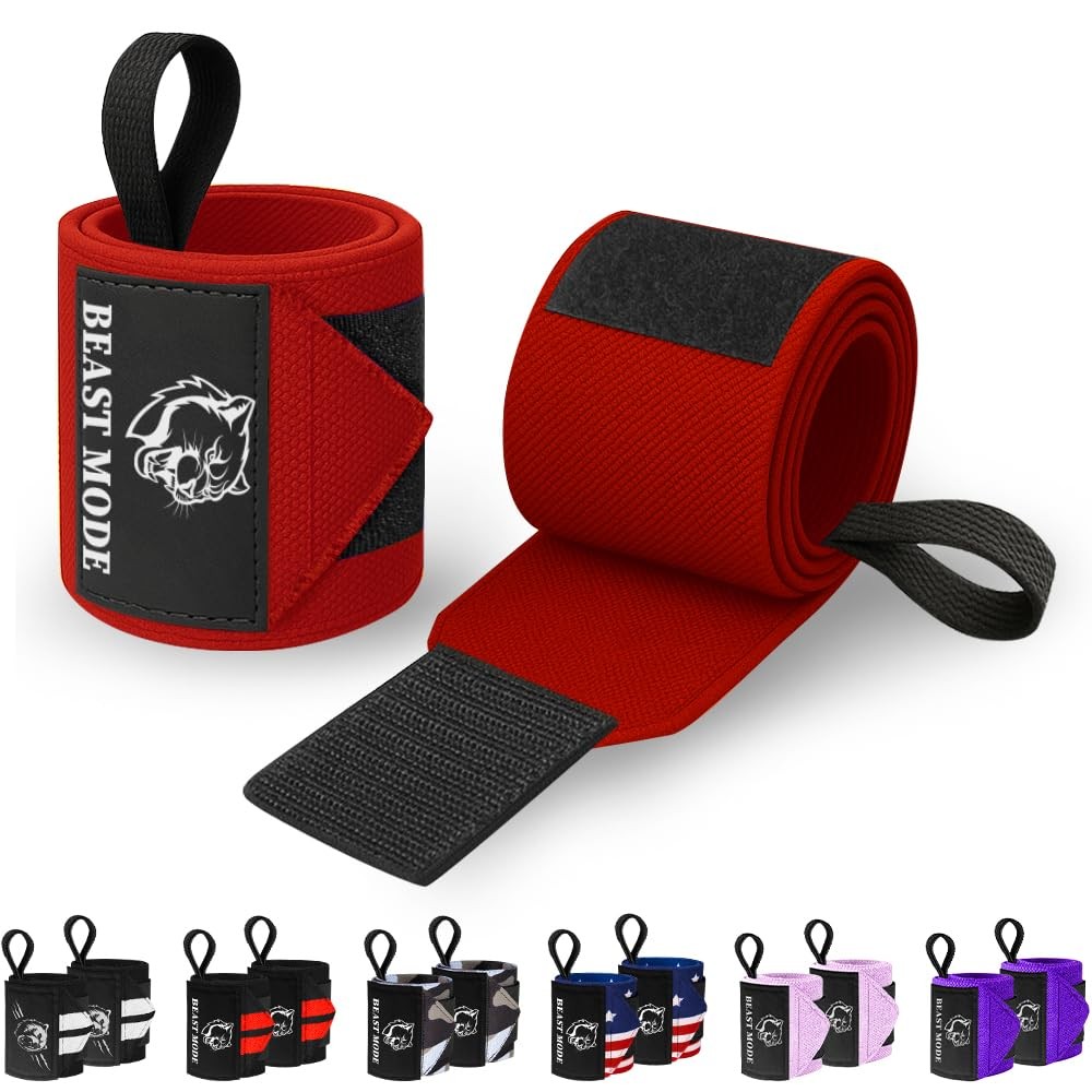 Weightlifting Wrist Wraps with Thumb Loop  12 Inch HeavyDuty Support