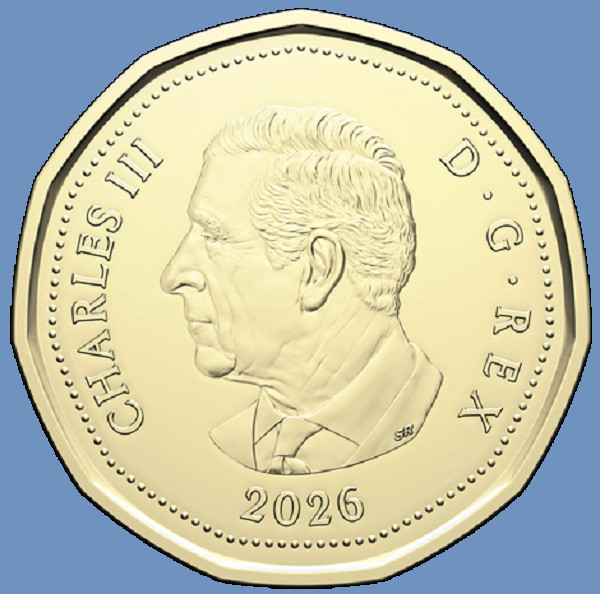 2026 Canada One Dollar Loonie Coin. Mint UNC $1 Loon