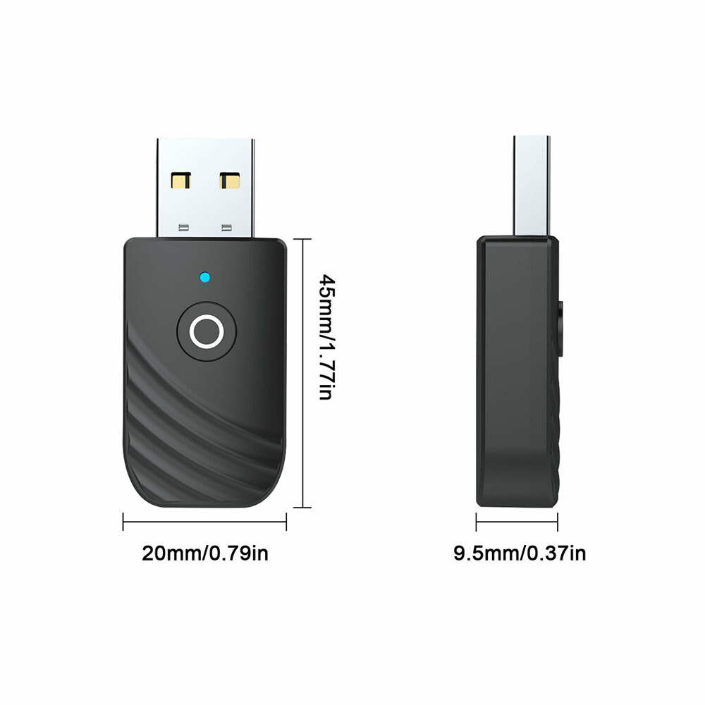 USB Wireless Bluetooth 5.0 Audio Transmitter Receiver 3in1 Adapter For TV PC Car