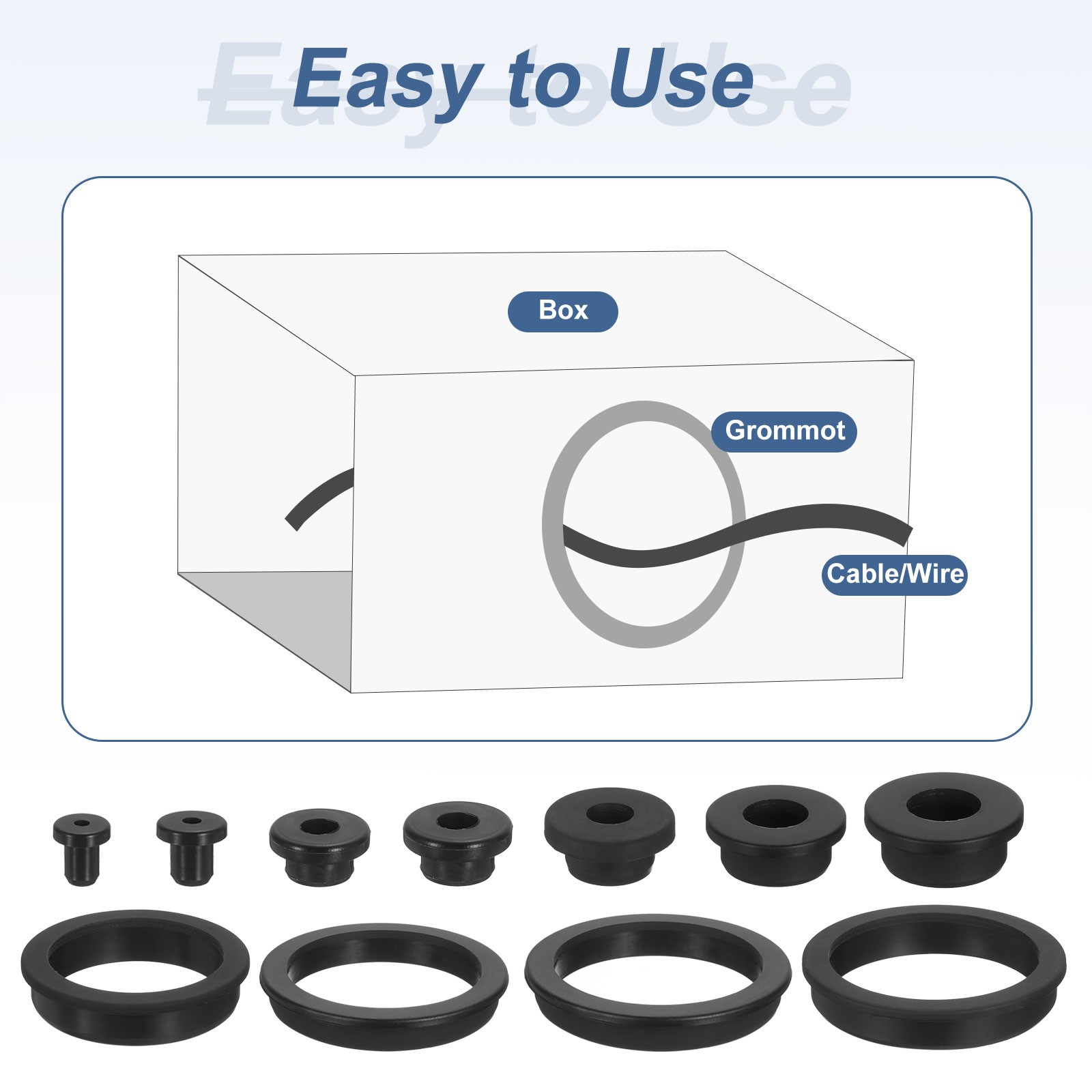 1Pcs Rubber Grommets 90mm Drill Hole, 78mm ID Top Hat Hole Plug Grommet