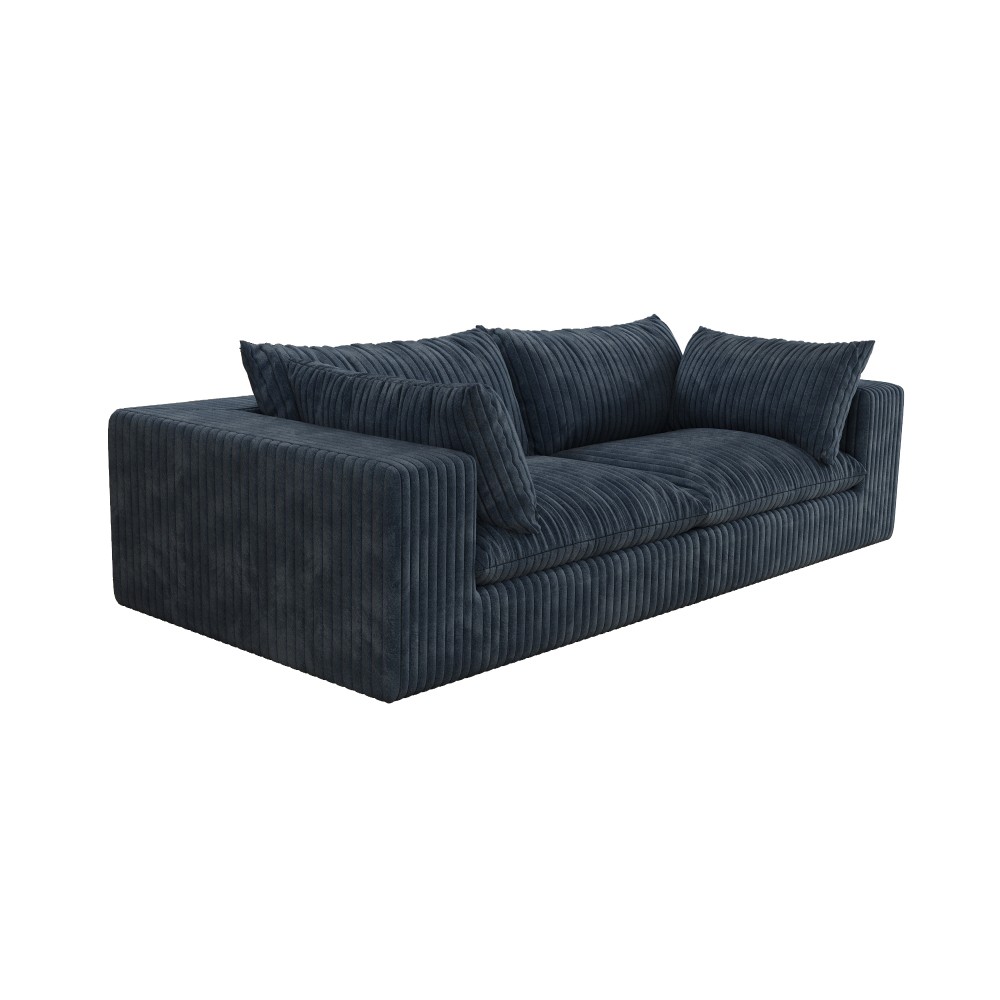 Blue 2-Seat Modular Fabric Sofa Modern Sofa Couch Versatile Design Free Shipping