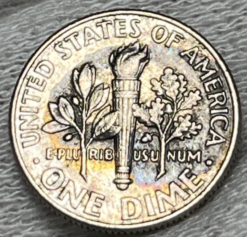 2025 D Dime Errors Strike Through Grease Both Sides Toning