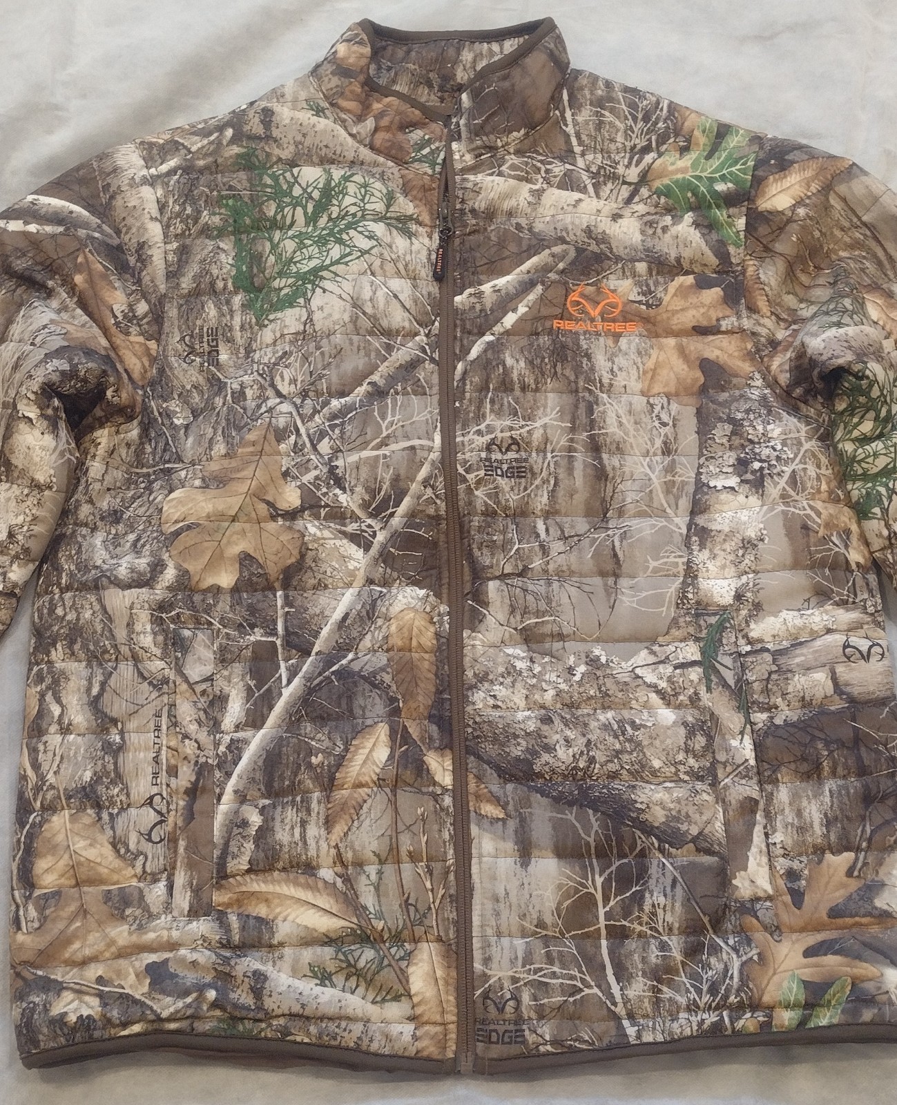 Realtree Edge Insulated Camo Puffer Zip Up Jacket Mens M Hunting Outdoor Coat