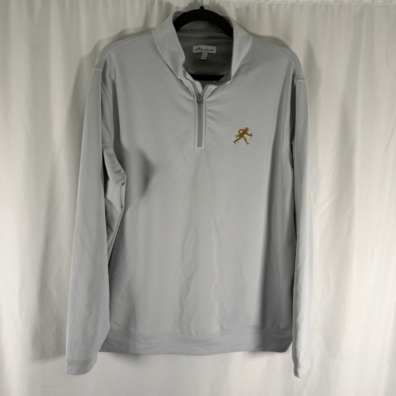 Wake Forest Peter Millar Jacket Men's Large Grey 1/4 Zip Pullover Walking Deacon