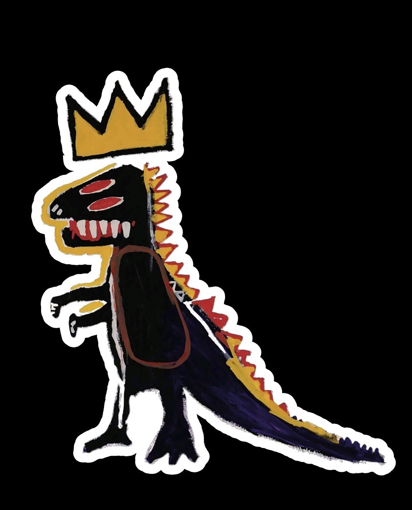 Jean Michel Basquiat Sticker Decal Phone Laptop Fashion Crown luggage New Fun