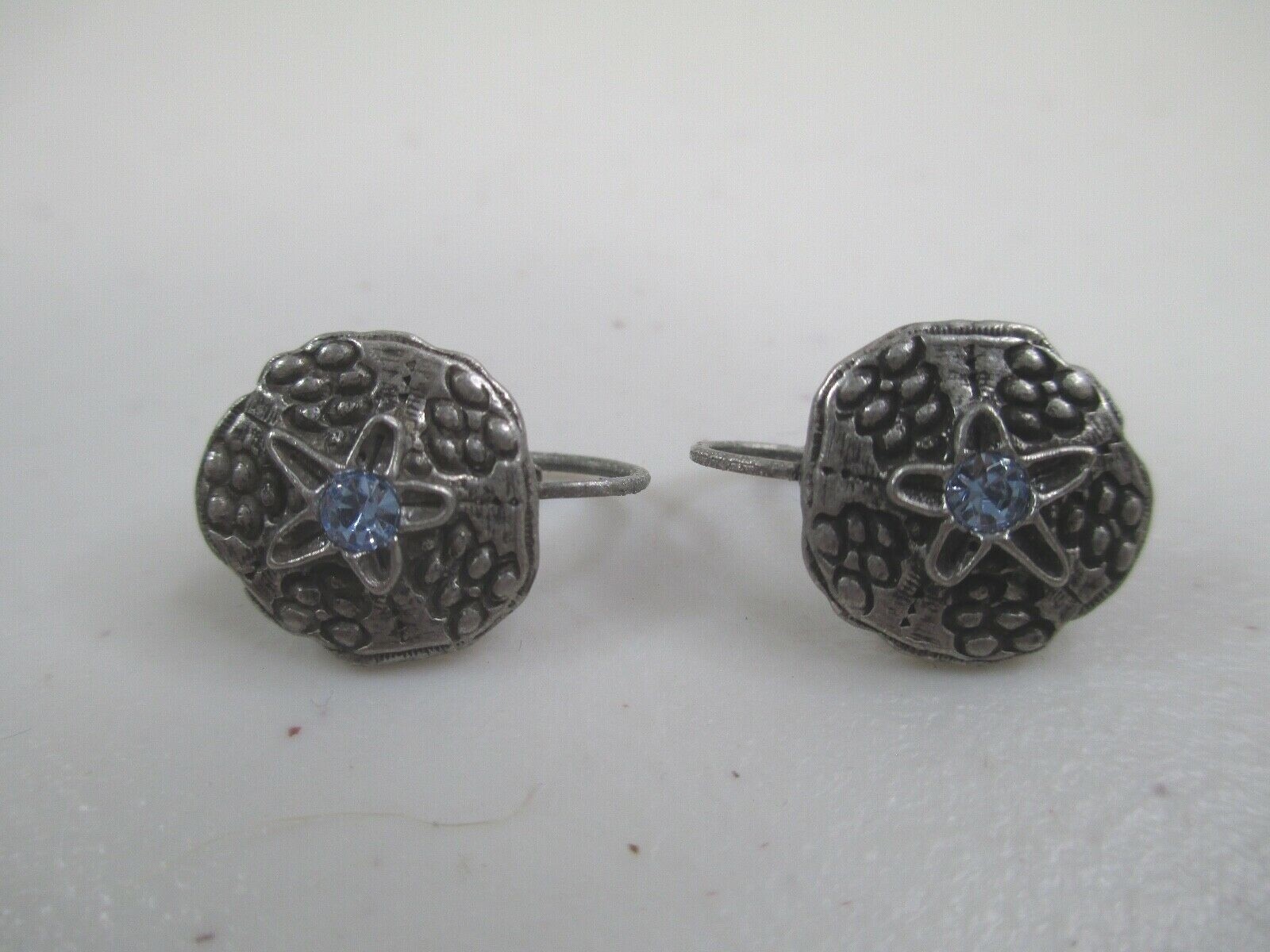 Vintage JJ Earrings sand dollar pierced