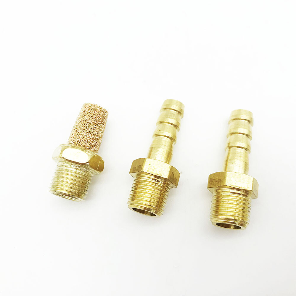Brass Fitting Muffler Pneumatic Connectors For MAC Boost Control Solenoid Valve