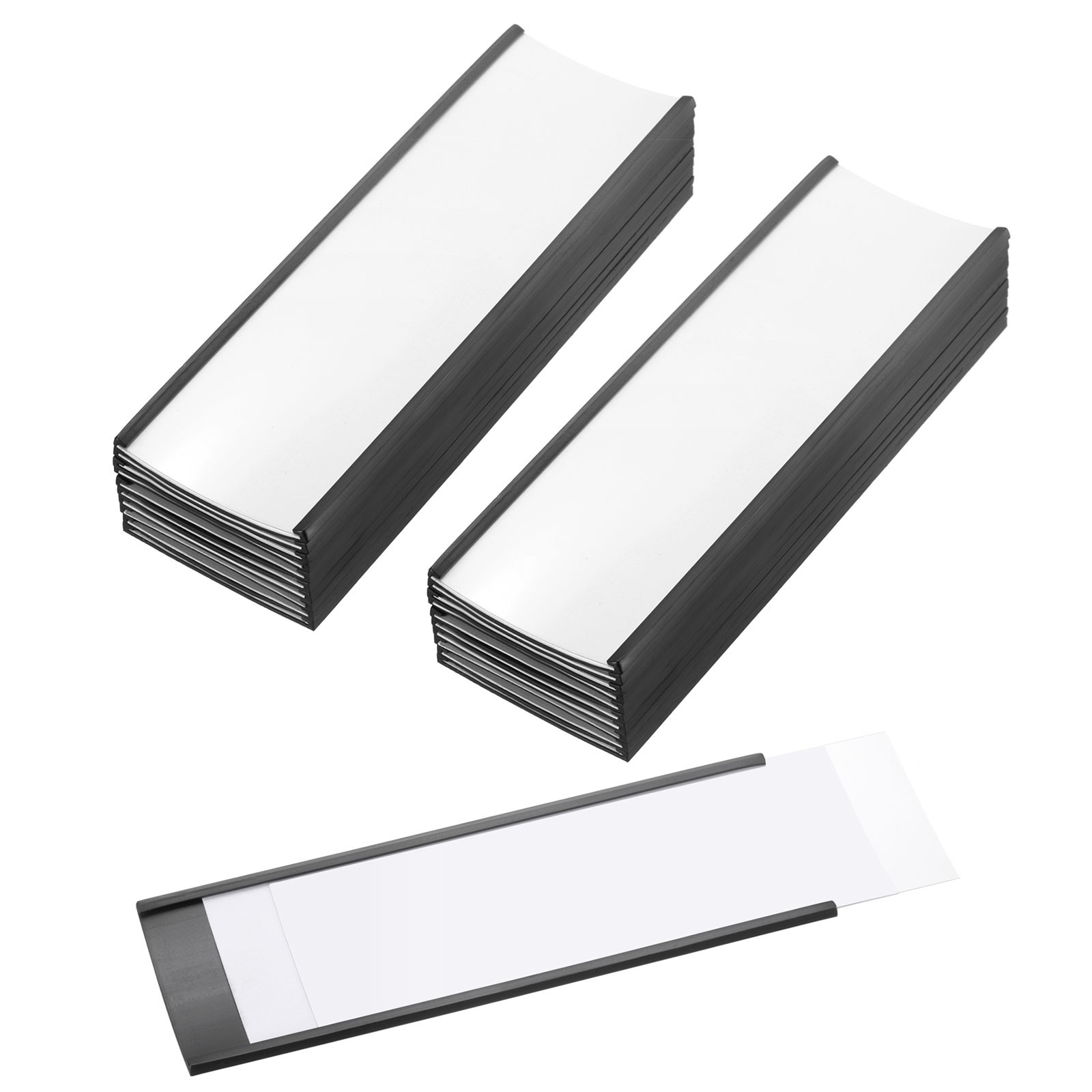 25 Pcs Magnetic Label Holder 6" x 2" with Paper Inserts C Channel