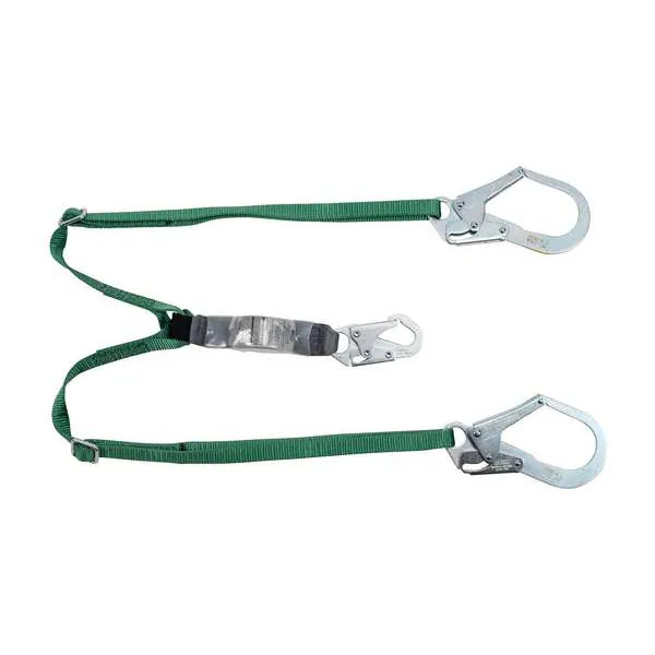 V-Series Lanyard, 6 ft. Length, Snap Hook, Steel, 2 Leg(s), 230 lb Weight
