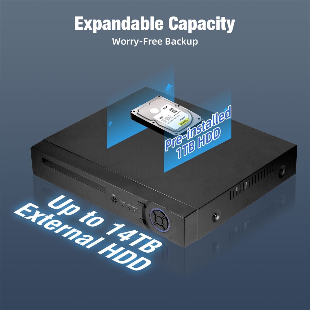 16 Channel Mobile Remote Access DVR Machine Preloaded 1TB Internal Storage HDD