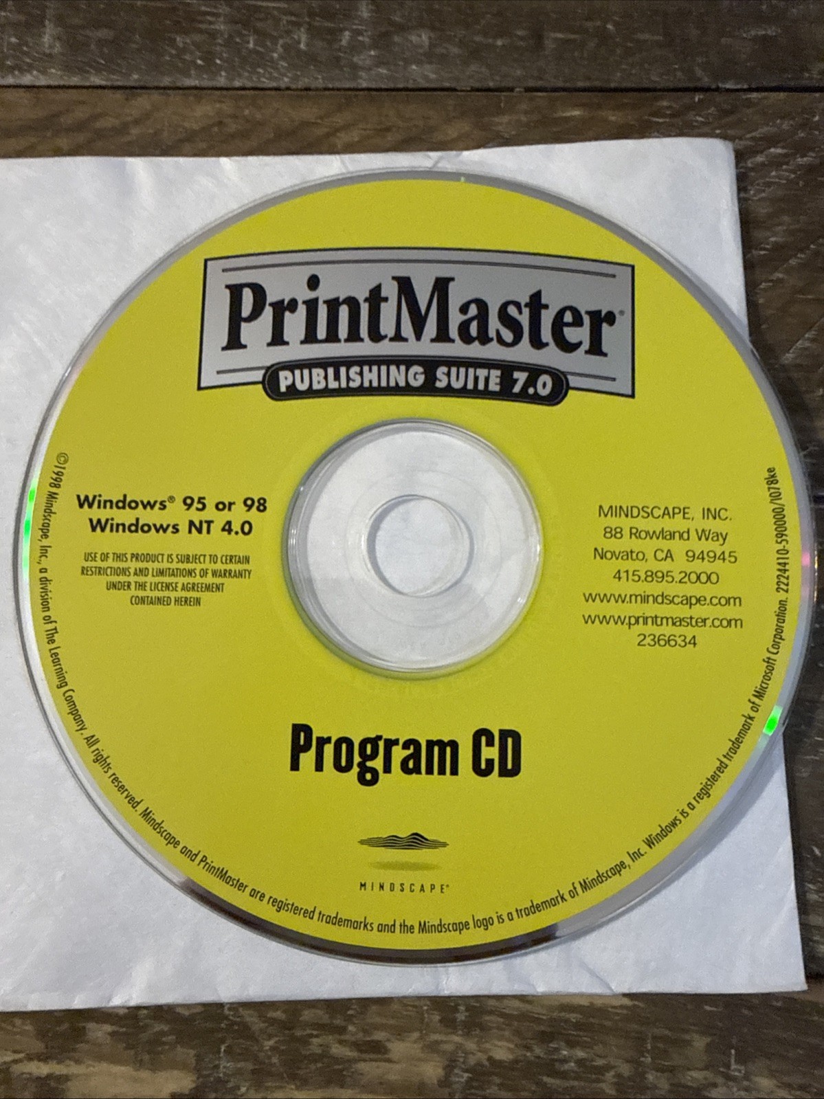 PrintMaster Publishing Suite 7.0 PC Cd Rom