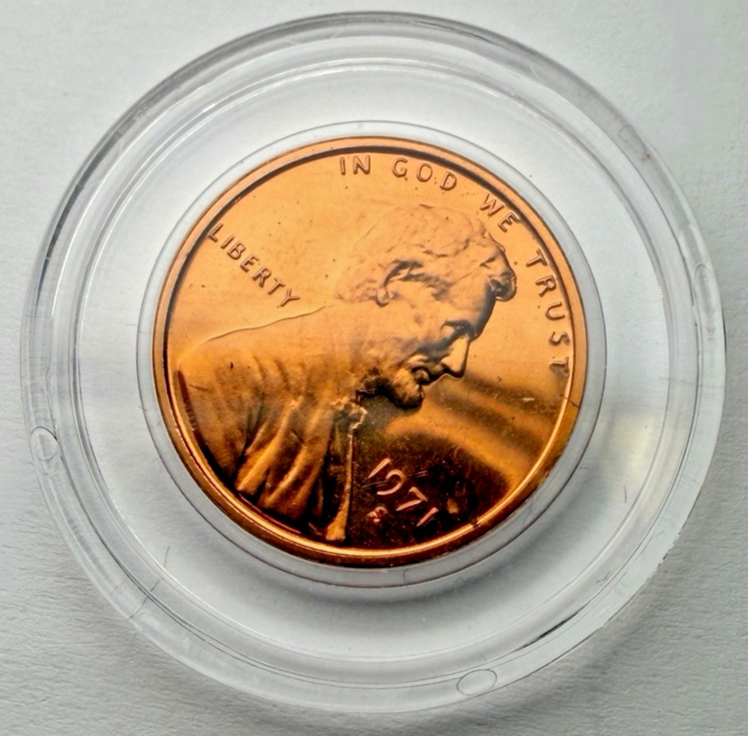 1971-S Proof Lincoln Memorial 1c ~ In Airtite Album Capsule ~ Tone ~ Nice! ~ G14