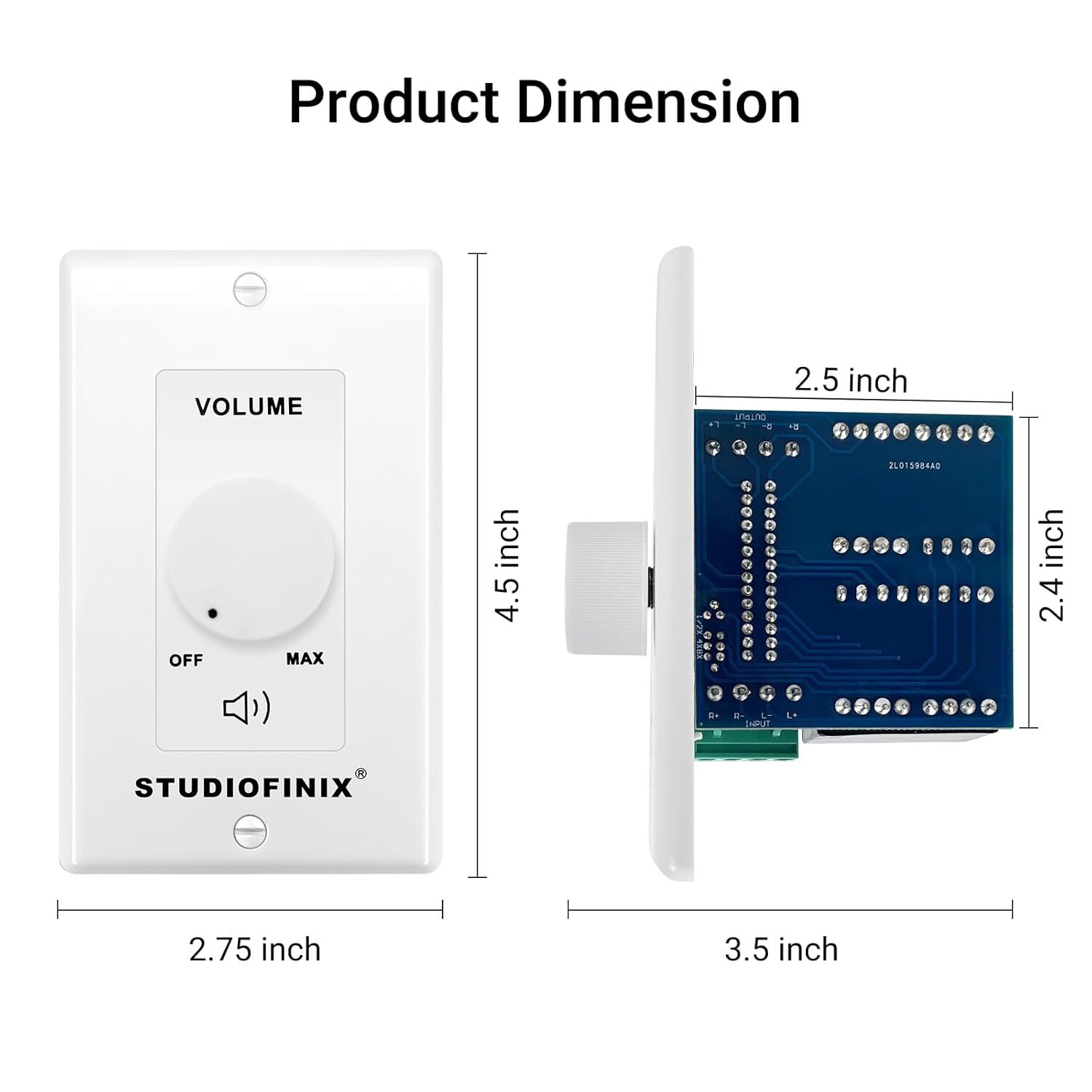 In Wall 100W Stereo Volume Control Speaker Switch Home Audio