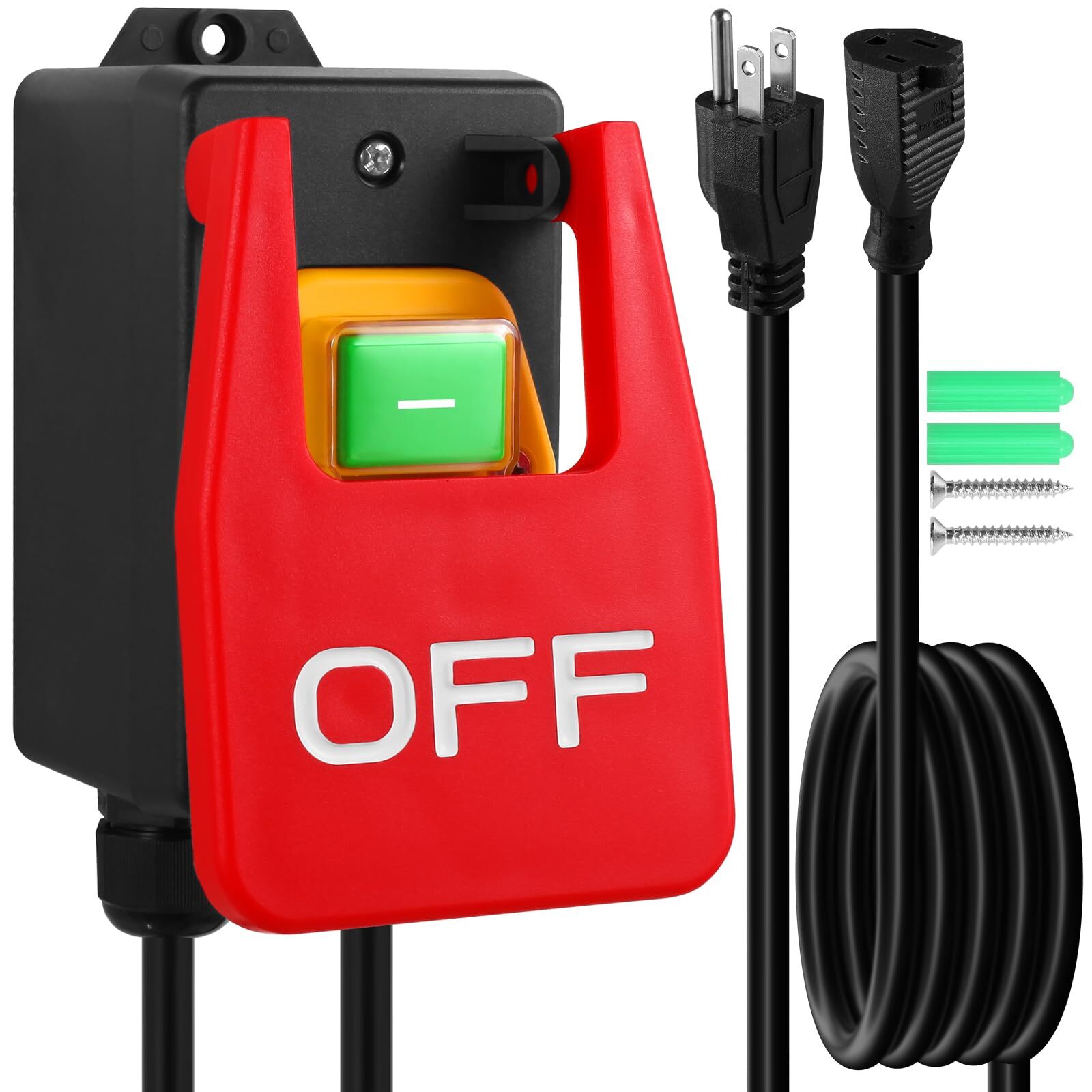 Paddle Switch for Table Saw, 110V to 120V Single Phase On/Off Switch w/ Ext Cord