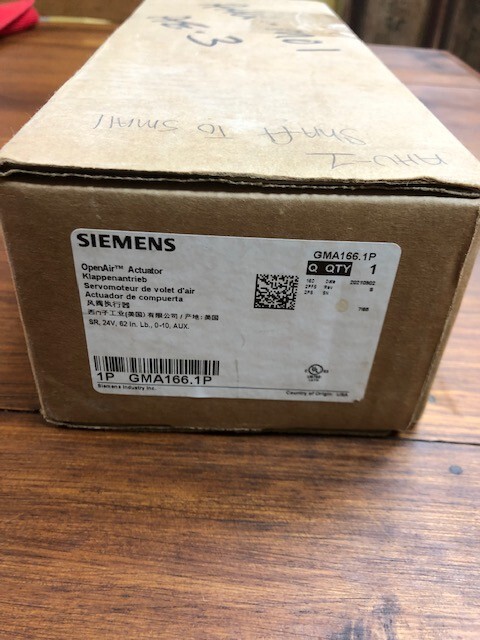 Siemens  GMA166.1P Open Air Actuator 24V USA Brand New Open Box 62-in Lb