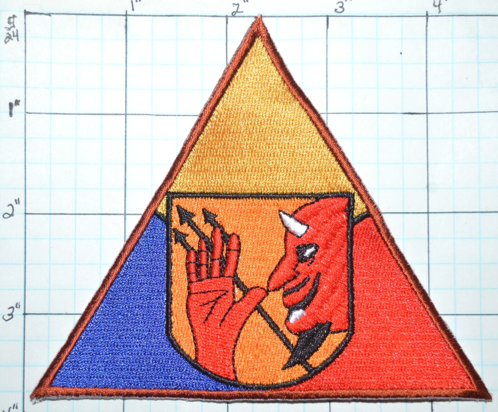 MILITARY DEVIL WITH PITCHFORK VINTAGE PATCH
