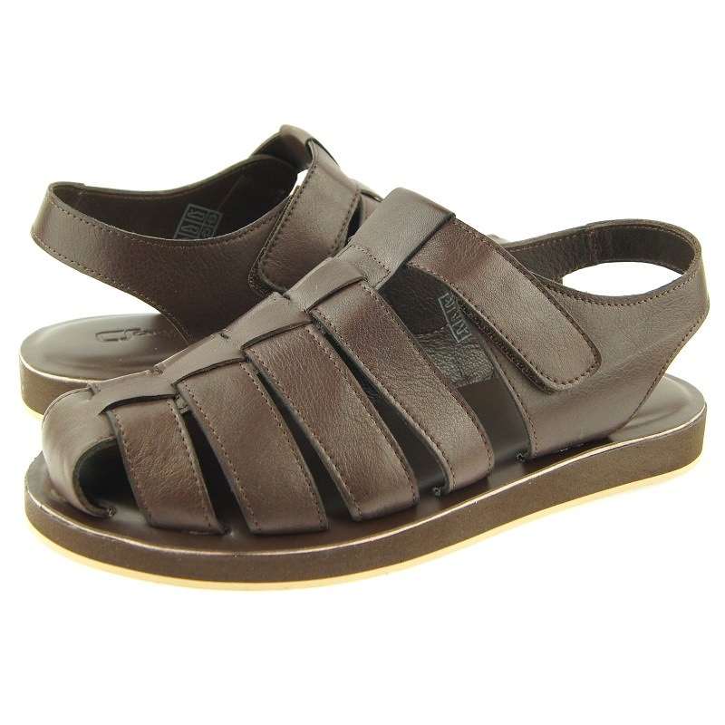 Charles Stone Genuine Leather Fisherman Sandals, Men's, Brown 7-12US/40-45EU