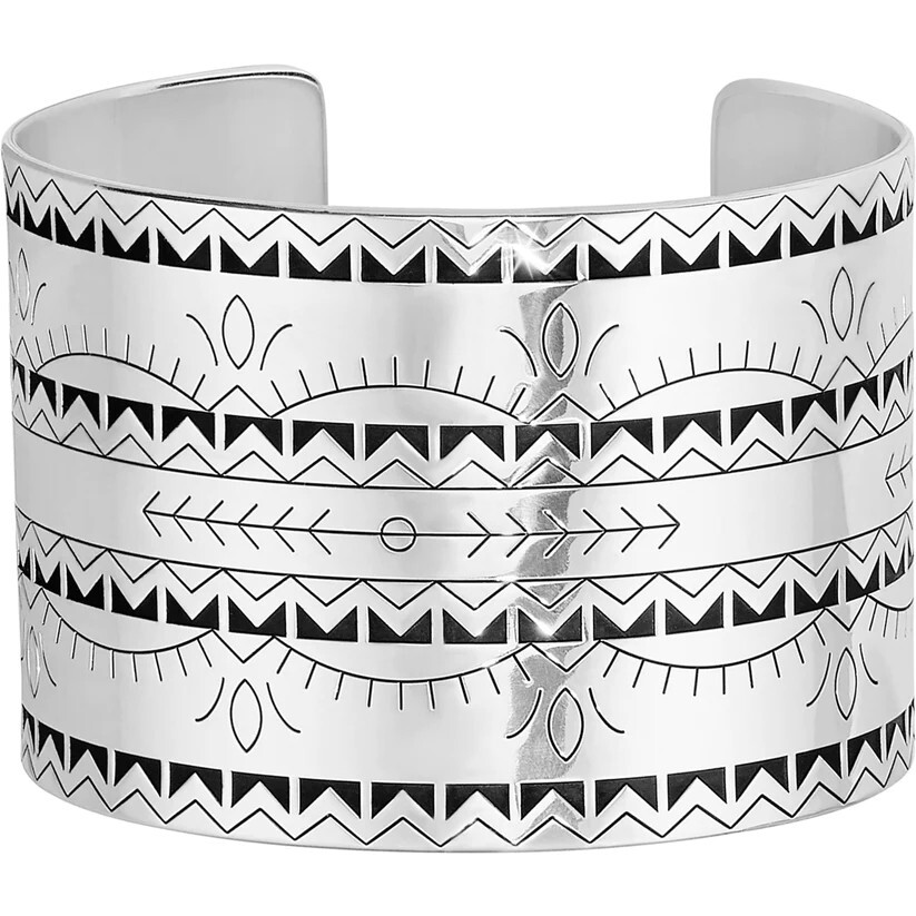 NWTag Brighton Southwest Dream SAGE Wide Silver Etched Cuff Bracelet MSRP $68