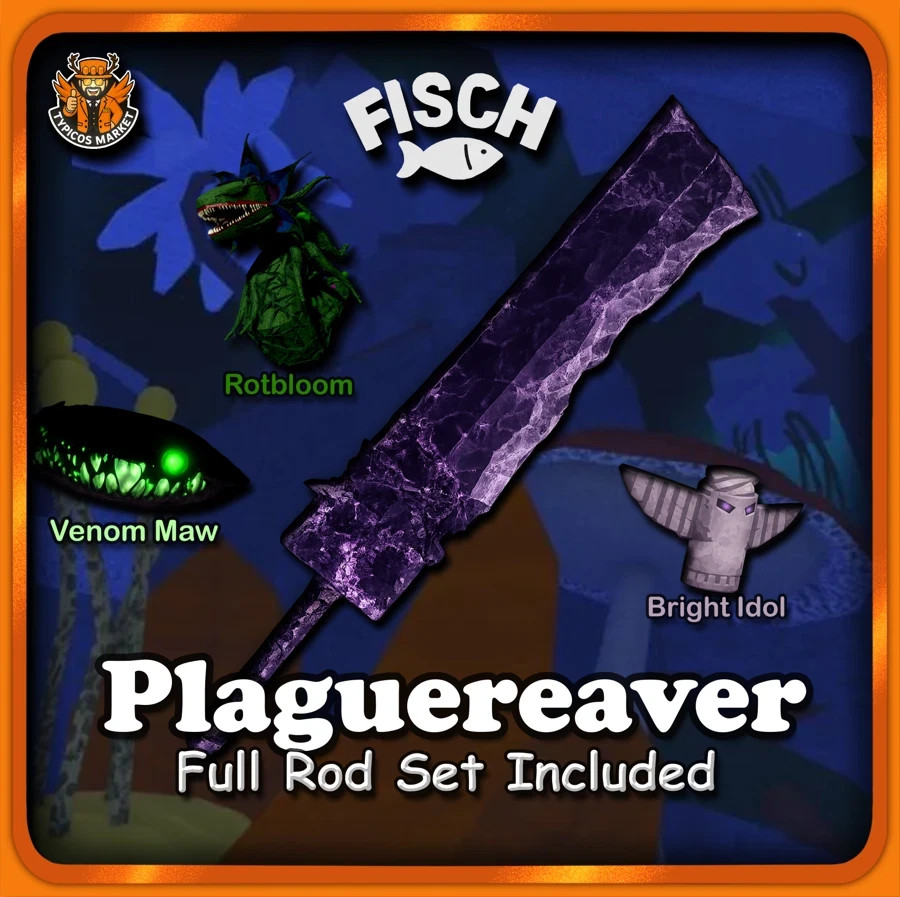 [FISCH]- Plaguereaver Rod - [Full Rod Set Included / Plagued Reaper Stage 1-3🌿]