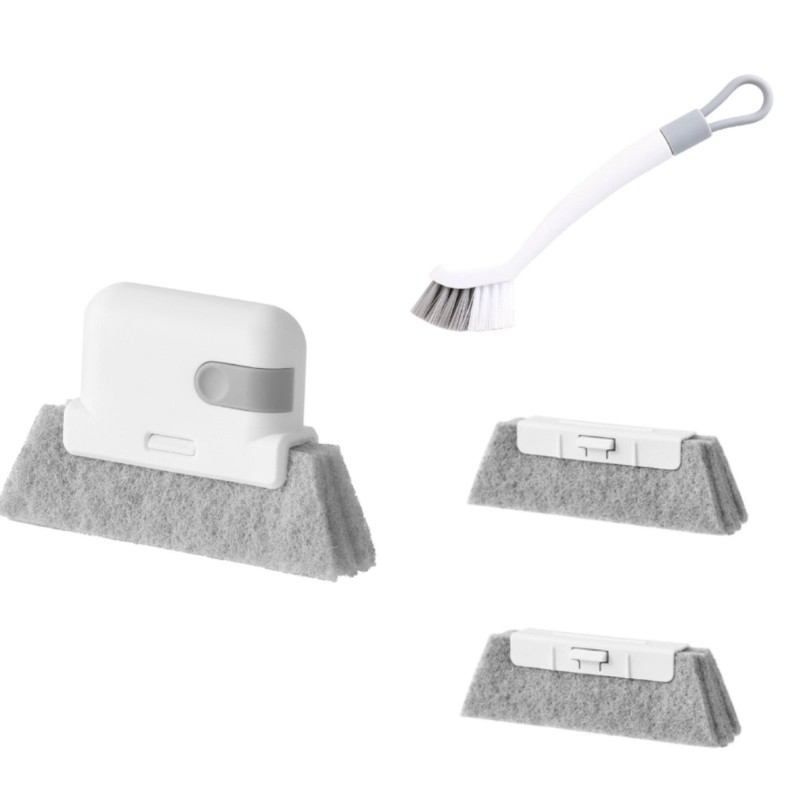 Window Cleaning Brush Hand-held Window Gaps Door Track Cleaning Brushes Set