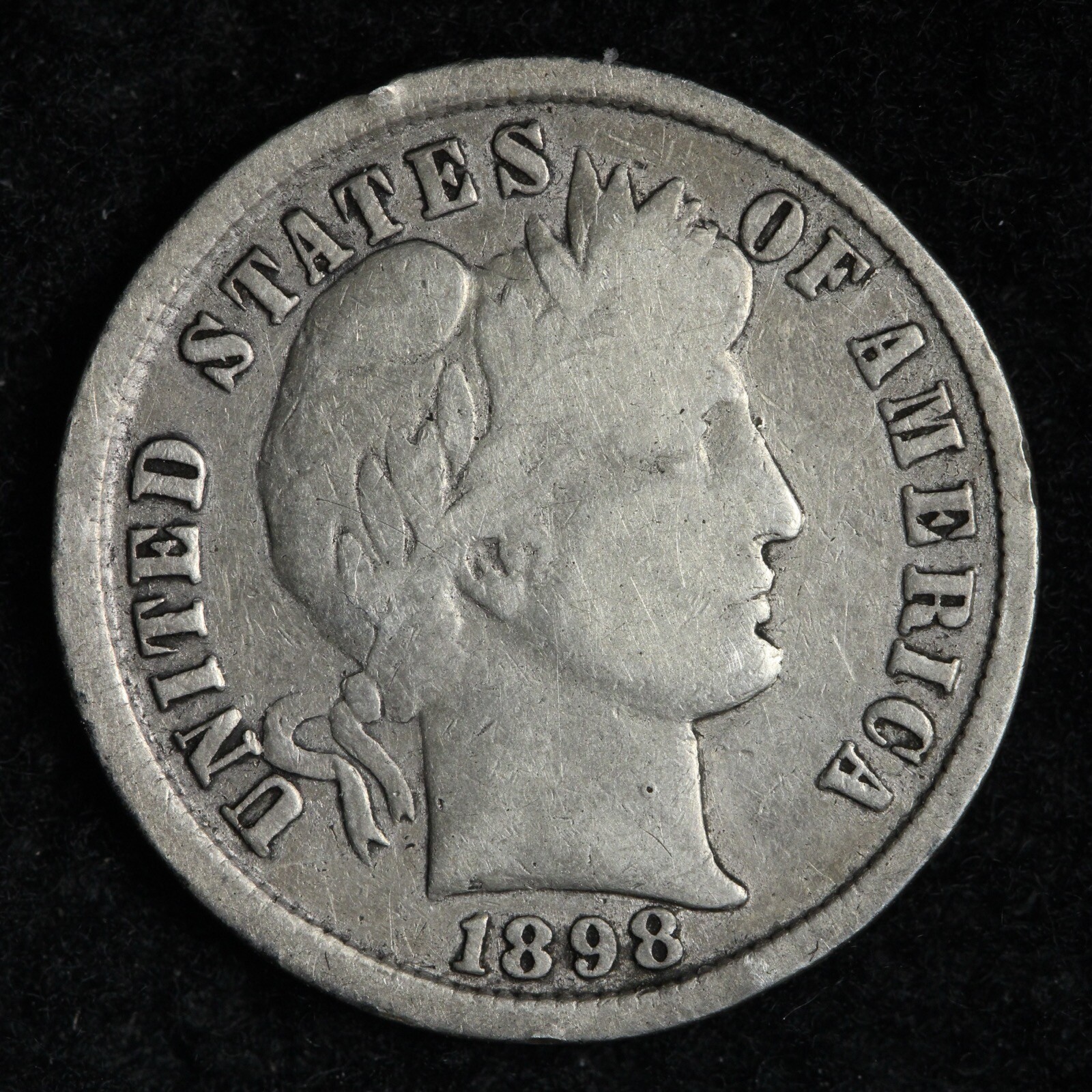 1898 Barber Silver Dime CHOICE FINE E167 SE