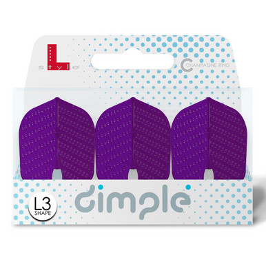 L-Style L3Pro Dimple Shape Flights - Deep Purple