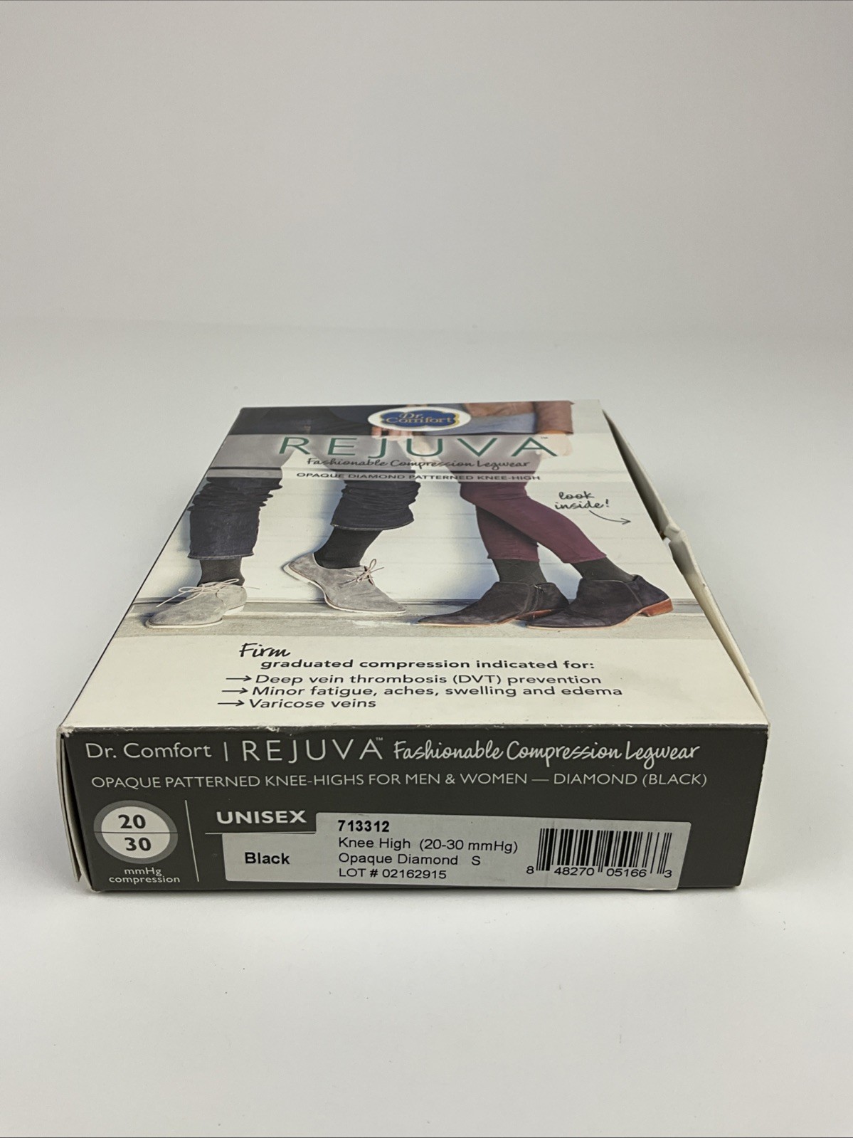 Dr. Comfort Rejuva Opaque Diamond Pattern Knee High Compressionr Small 20/30