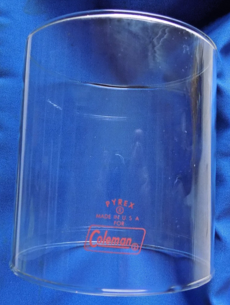 Original COLEMAN Made In USA PYREX Red Label 5" x 5" Glass Replacement GLOBE