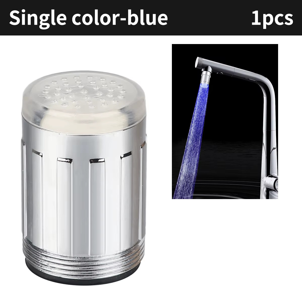 Hot LED Temperature Sensitive Faucet Water Saving Kitchen Bathroom Sensor 7 Colo