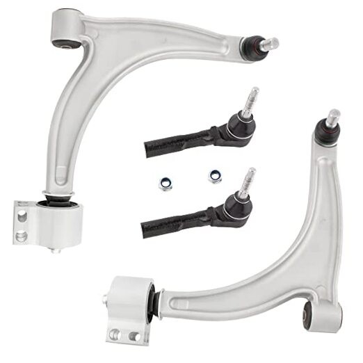 (Set of 4) Front Lower Control Arms w/Ball Joint + Outer Tie Rods Fit for