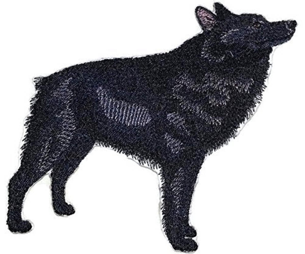 Amazing Custom Dog Portraits [Schipperke] Embroidered Iron On/Sew Patch (6" x 5"