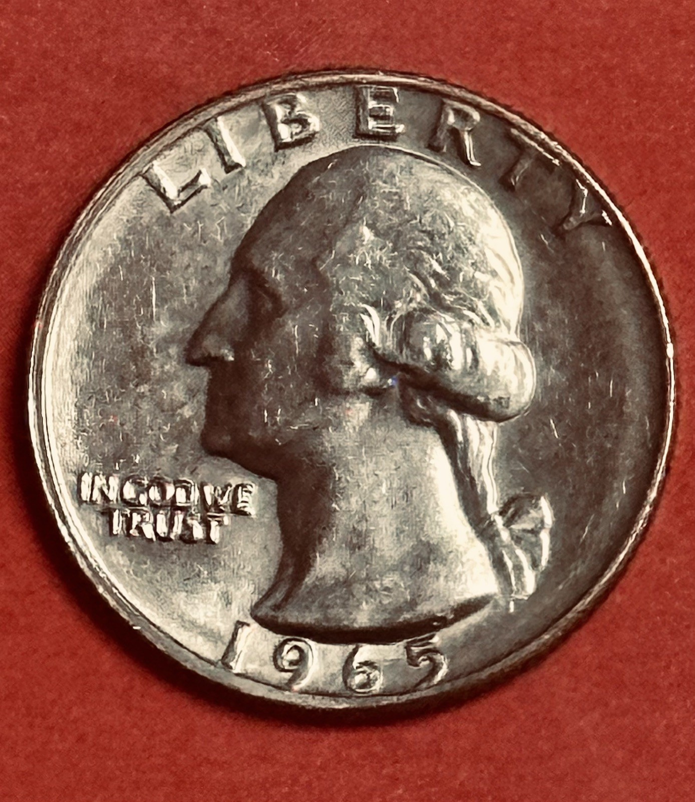 1965 -(P)Washington Quarter - AU/XG CONDITION  Beautiful 🇺🇸 Vintage Coin#W16