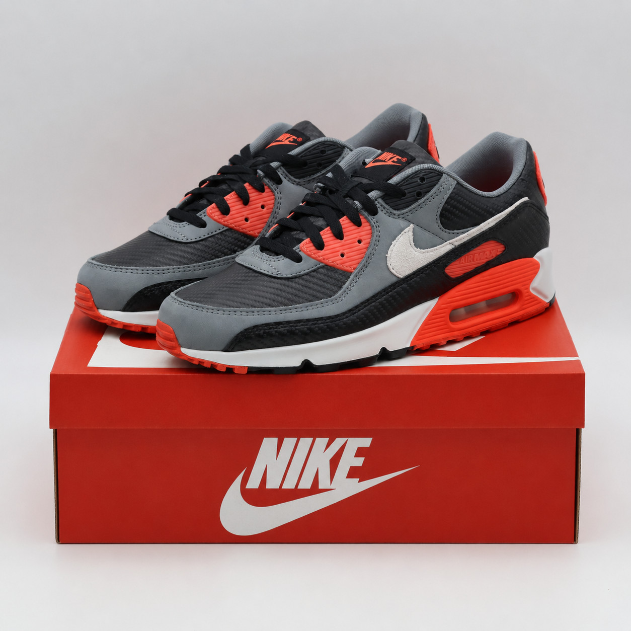HM9432-001 Nike Air Max 90 PRM Cool Grey and Black (Men's)