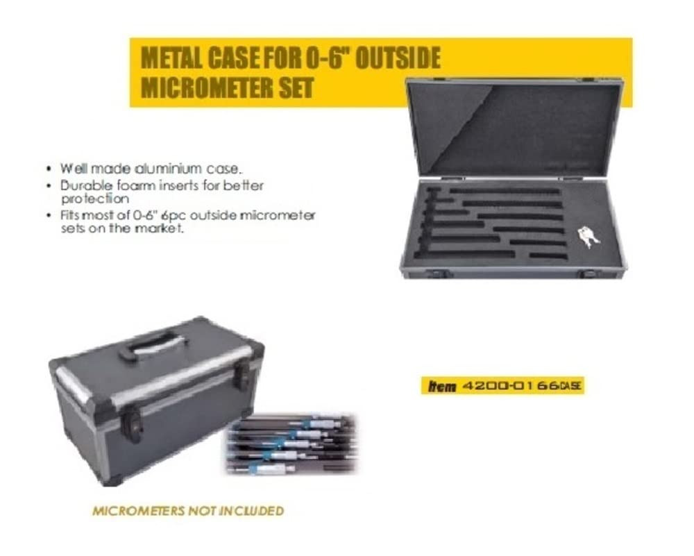 4200-0166CASE Aluminum Case for 0-6 Micrometer Set