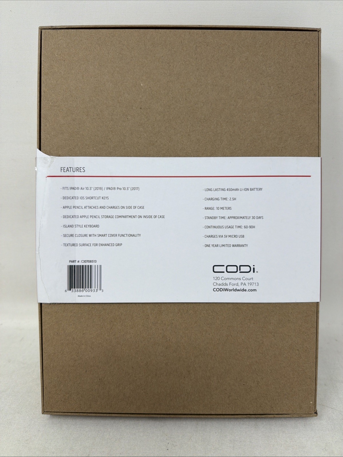Codi Bluetooth Keyboard Case for Apple iPad Air/for Apple iPad Pro 10.5" NEW