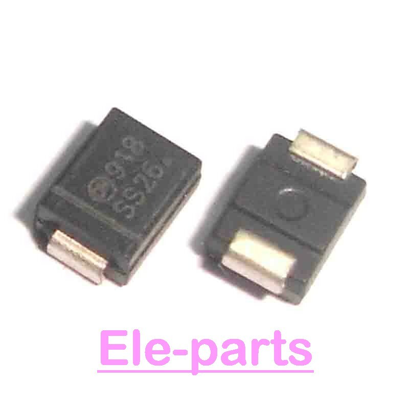 500 PCS SS26 DO-214AA SMB SMT Surface Mount Schottky Barrier Rectifier Diode