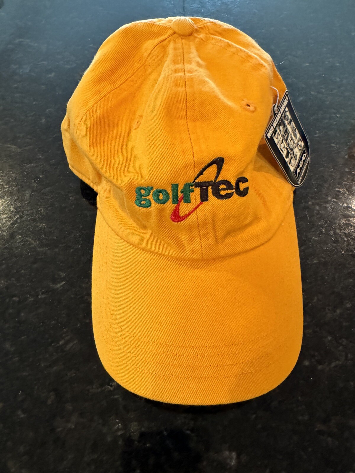NWT GolfTec Yellow Ahead Ahead Golf Hat