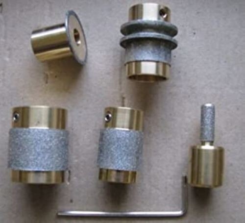 5 STAINED GLASS DIAMOND GRINDER BIT HEAD UNIVERSAL FIT TOP QUALITY BRASS 5 SIZES