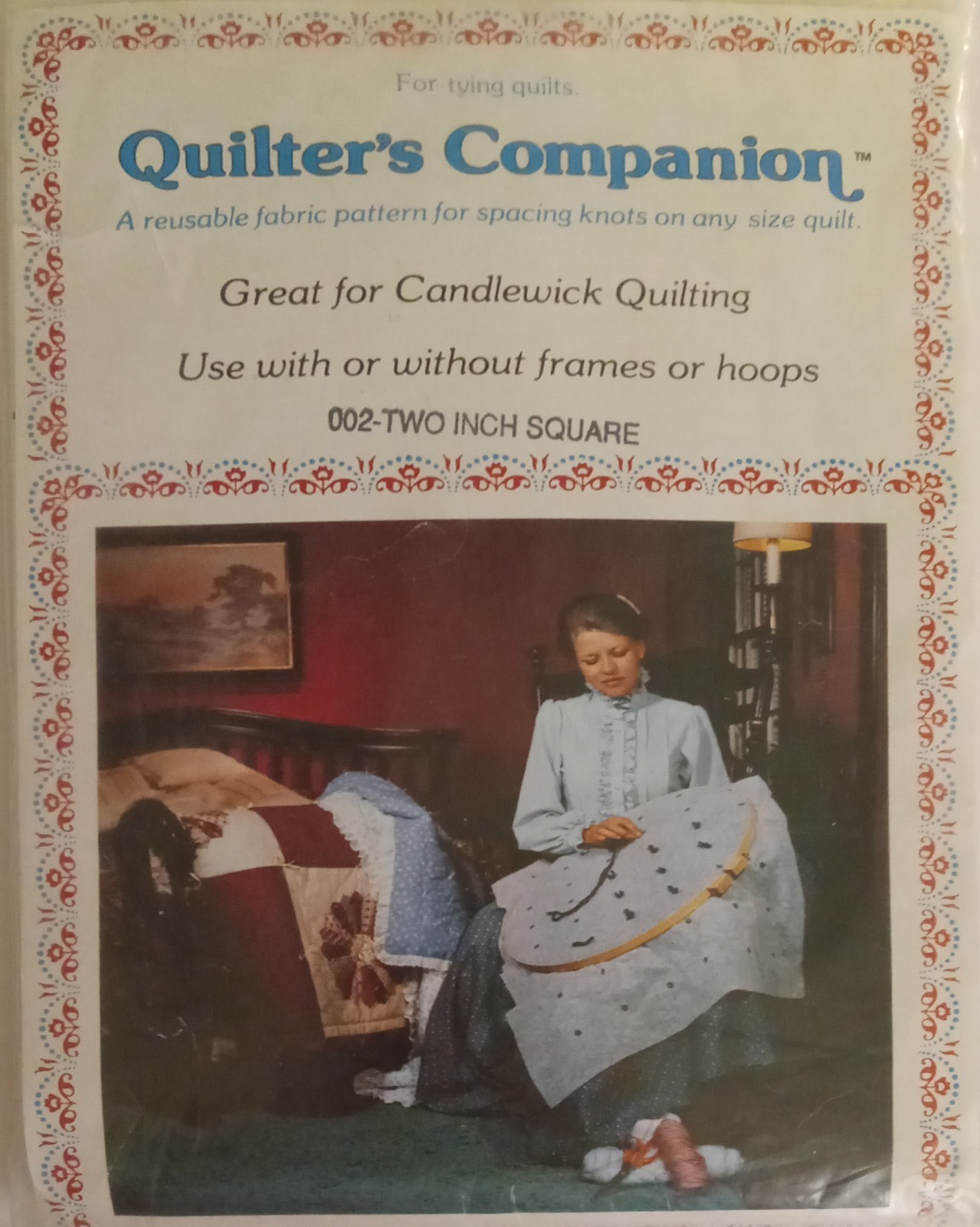 RARE~Vintage~"Quilter Companion"~Use To Make Even Spacing on Quilt Finish~2" Sq.