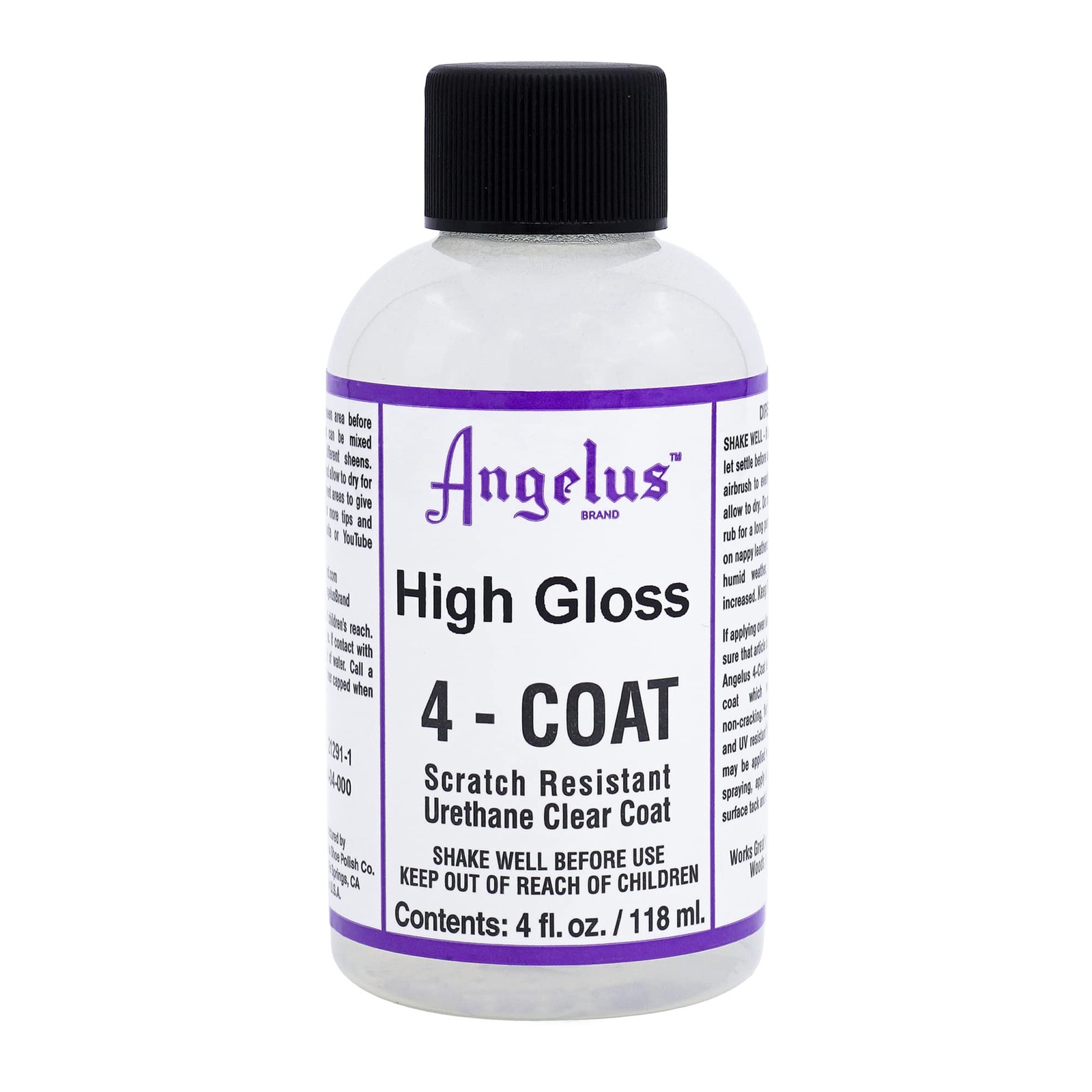 4 Coat Leather Clear Coat Finisher High Gloss 4oz Scratch Resistant