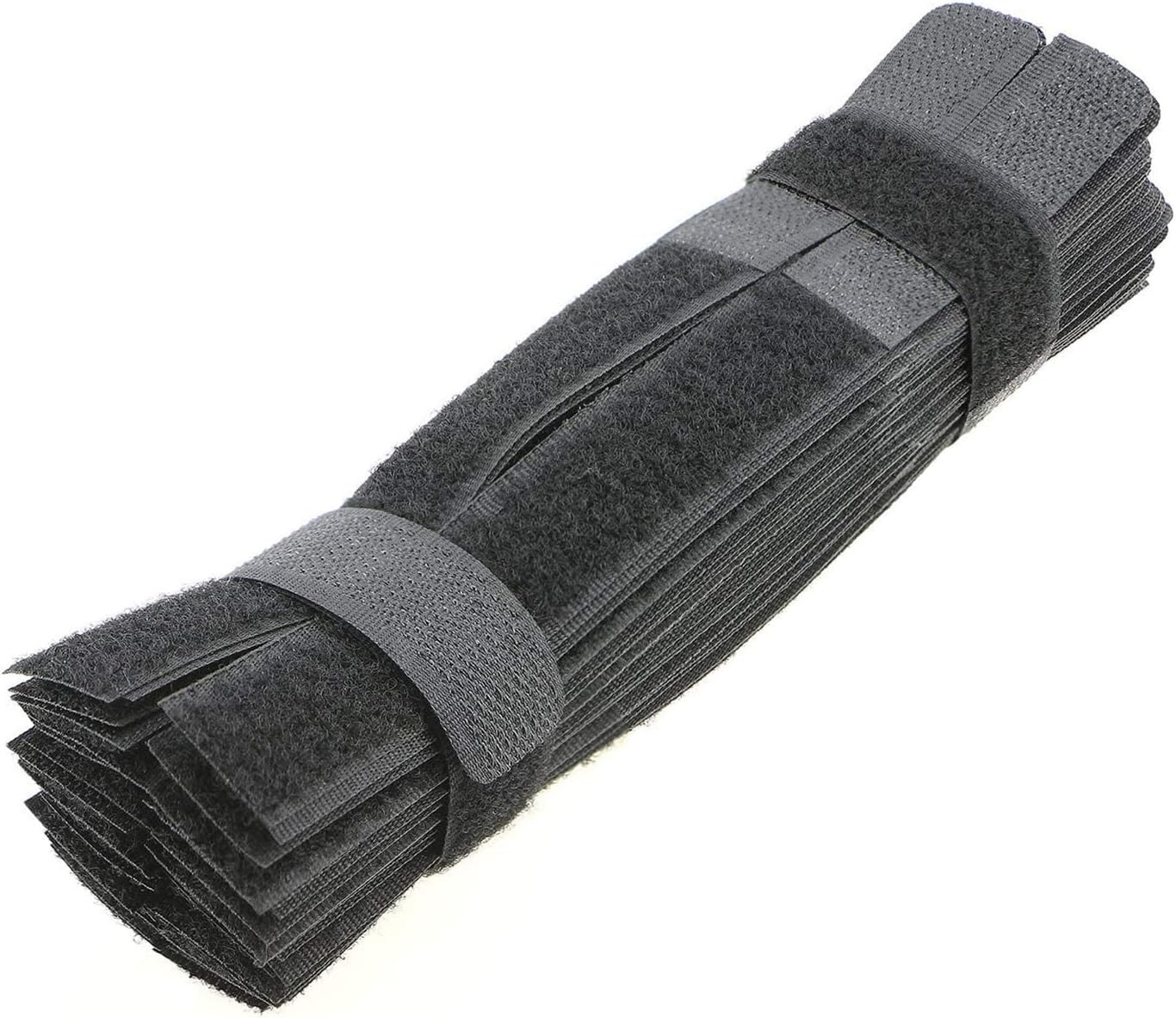 Pasow 50pcs Reusable Cable Ties 7 Inch Black