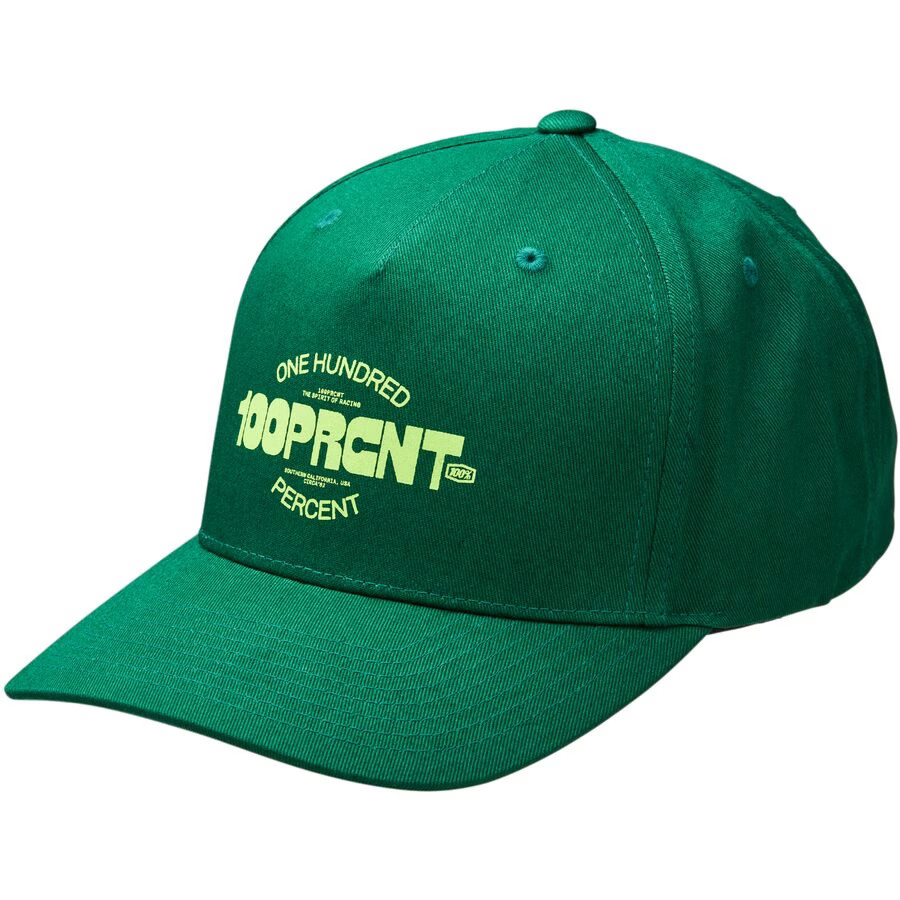 100% Youth Serpico Snapback Hat - Forest Green 20047-00006