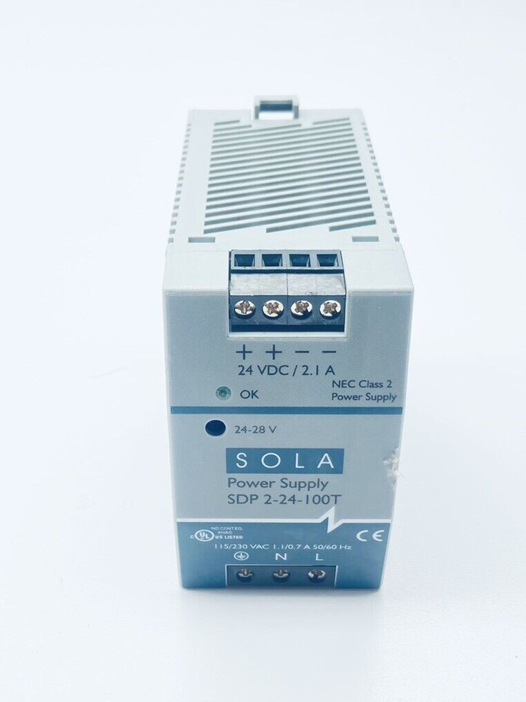 SOLA SDP 2-24-100T POWER SUPPLY 24VDC 2.1A
