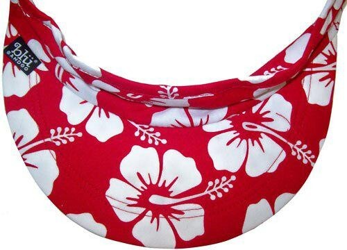 Blubandoo Cooling  Visor with Water Activated Crystals - Red Tropical