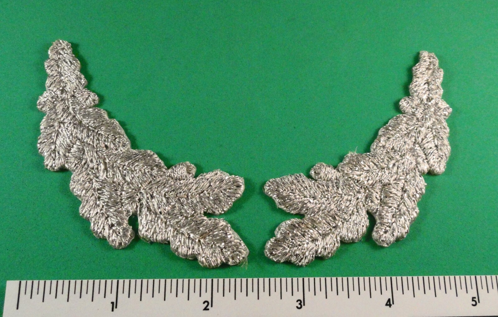 Vintage Cap Peak Embellishment Insignia - Silver Mylar "Scrambled Eggs"