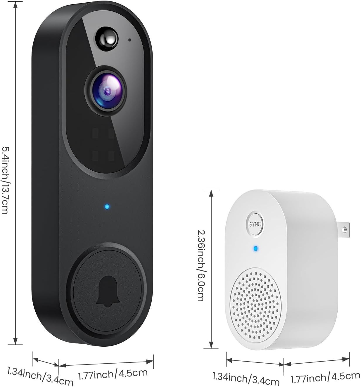 Camera Timbre De Puerta HD Wifi Inalambrico Con Camara Audio Y Video Para Casa