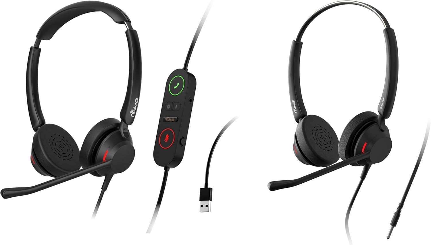 Nucleon U2521 Agent & Nucleon S2521 Supervisor Stereo 3.5mm Headset BUNDLE