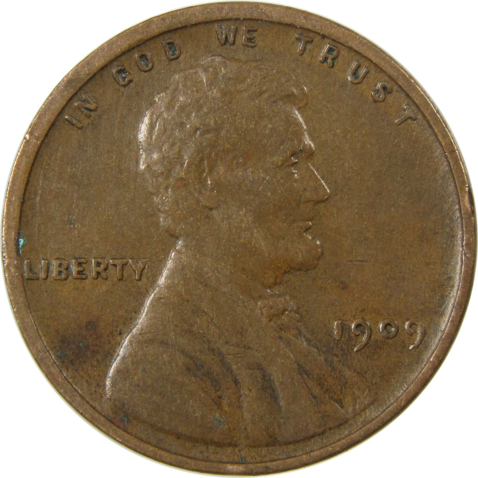 1909 Lincoln Wheat Cent VF Very Fine Penny 1c Coin SKU:I26828