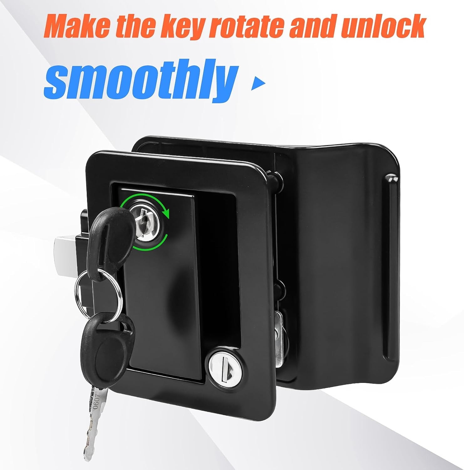 Versatile RV Enclosed Trailer Door Handle Latch - Square Shape for Classic Style