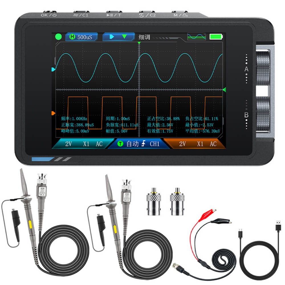 Digital Oscilloscope Multilingual Support with 3.5" Color Screen DS215H